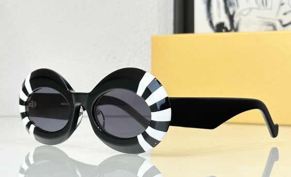 

fashion designer 40091 sunglasses for women trendy unique acetate oval shape glasses outdoor avant-garde personality style uv protection com, White;black