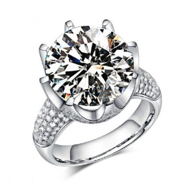 

jewelry women solitaire round cut big 8ct z diamonique simulated diamond 925 sterling silver wedding bridal band ring gift siz4768125