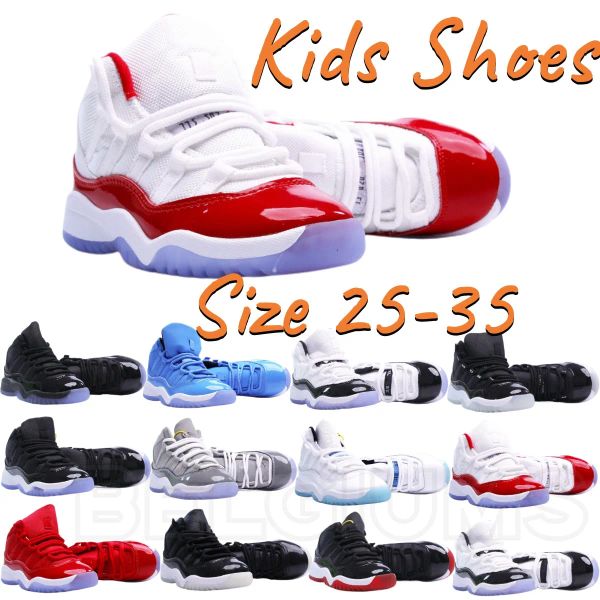 

kids shoes 11 cherry 11s basketball sneakers children youth sport shoe xi boys girls outdoor trainers kid big boy girl running sneaker cool, Black