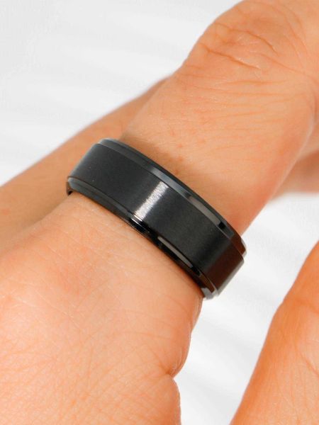 

men's accessories men's 1pc personality simple stainless steel ring suitable for women's daily wear for jewelry gift and part, Silver