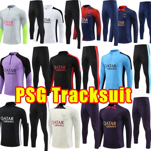 

long sleeve mbappe hakimi messis soccer tracksuits sergio ramos 23 24 maillots de football 2023 2024 marquinhos verratti psgs hakimi maillot, Black