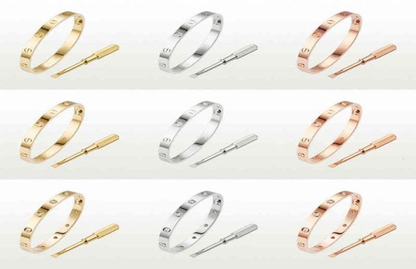 

love screw bracelet designer bracelets fashion bangle luxury jewelry women accessories titanium steel alloy goldplated never fade6877828, Black