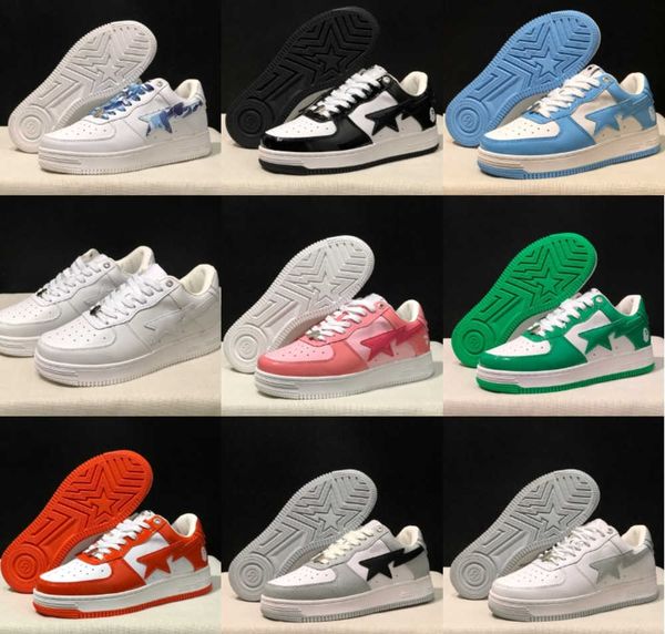 

ape a bathing sk8 men women casual shoes sta low abc camo stars white black green red yellow for womens mens sneakers