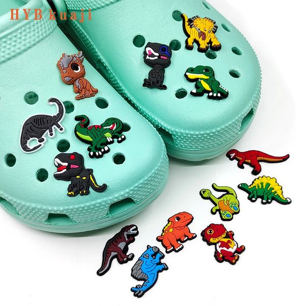

hybkuaji dinosaur shoe charms wholesale shoes decorations shoe clips pvc buckles for shoes, White;pink