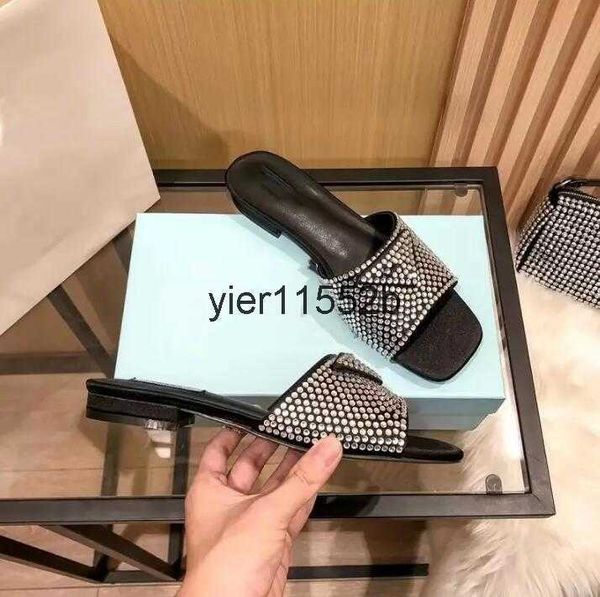 

flat valentinolies flops crystal transparent slippers high heel classic sandals flip designer slides beach shoes 35-40 ciox, Black