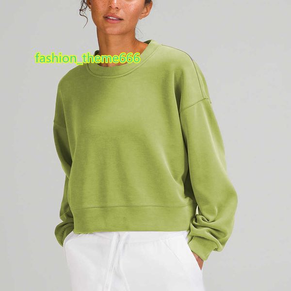 

women's tracksuits yoga clothes perfectly oversized autumn womens designers hoodies sweater sports round neck long sleeve casual loose, Gray