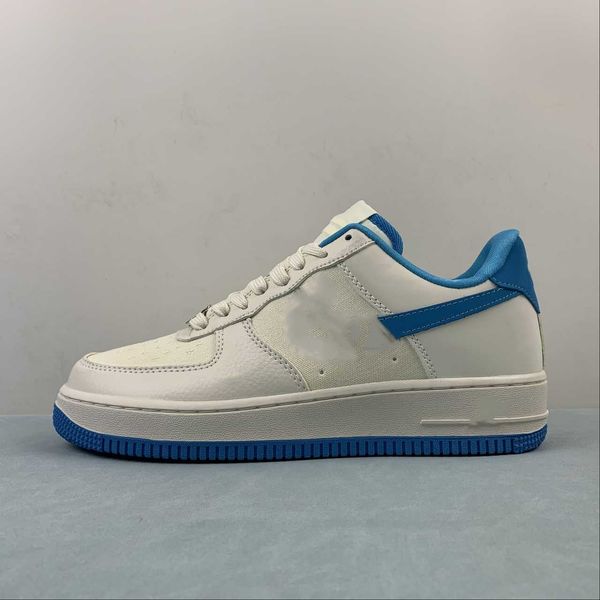 

basketball designer shoes af 1 07 haze blue casual lifestyle shoes with original box