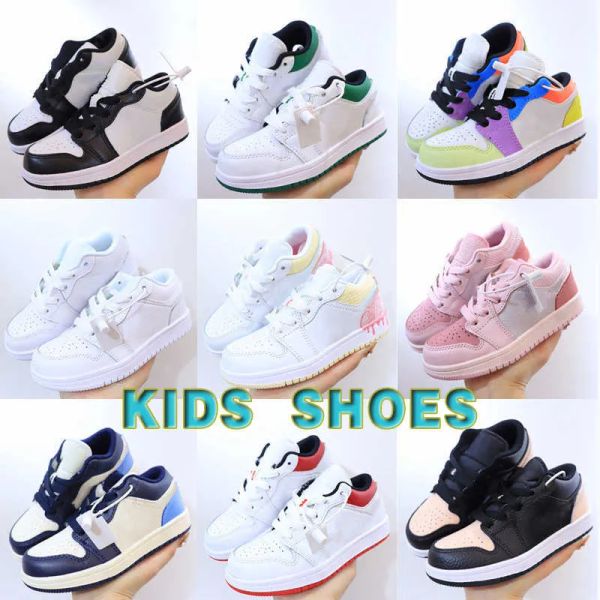 

wings 1s kids basketball shoes crimson tint gym red obsidian multi-color nylon tongue infant toddler lace up sneakers big boys girls athleti, Black
