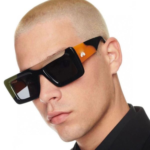

men's fashion multi color panel designer sunglasses women's fashion vacation travel full frame polarized light uv380 waterproof 6, White;black