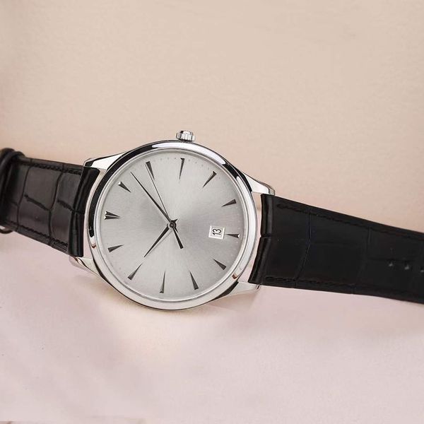 

2023 new high-end watch men's watch designer self-winding movement 316l steel band coated crystal glass white leather sports watch with, Slivery;brown