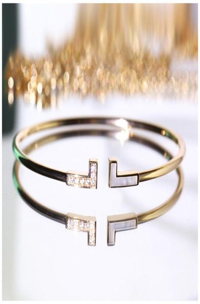 

t bracelet sister bracelets diamond woman bangle 18k gold braclets goldarmband damen cuff silver bangles for women dainty gold bra8876916, Black