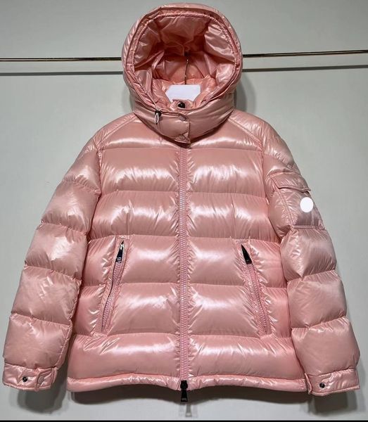 

autumn and winter new women's maire zip hooded nylon warm down jackets, Black