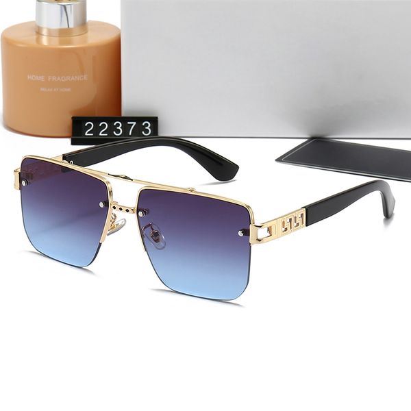 

luxury designer polarized sunglasses versage man woman personality goggle beach sun glasses retro frame luxury design with box, White;black