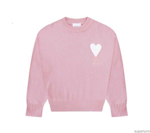 

sweaters coeur paris amis de designer love men's jacquard crew neck sweater fashion brand streetwear mgg0, White;black