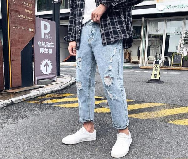 

baggy jeans for men trousers boy men039s pants wide leg oversize denim overalls cargo boys2186469, Blue