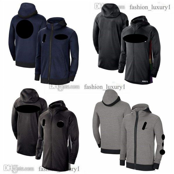 

mens denver''nuggets''basketball jacket autumn and winter hooded zippers hoody sweatshirt sweater cotton pullover hoodie, Black;brown