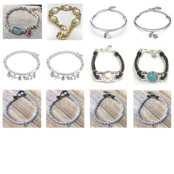 

2023 new fit uno de 50 fashion plated 925 silver color 14k yellow gold color charm gold color bracelet niche jewelry gift, Black