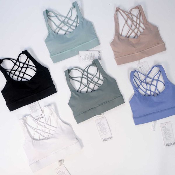 

lulu vest women sports bra push up seamless yoga underwear sportswear tank workout dry padded shockproof gym fitness running brassiere