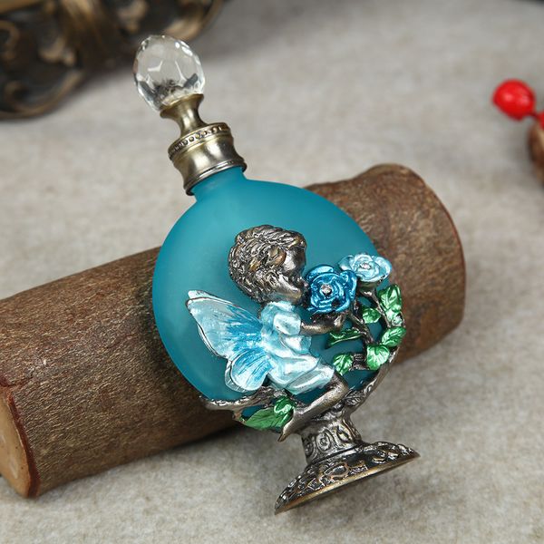 

fashion middle east style perfume bottles empty vintage glass dropper bottle of essential oil angel designed refillable perfume bottle