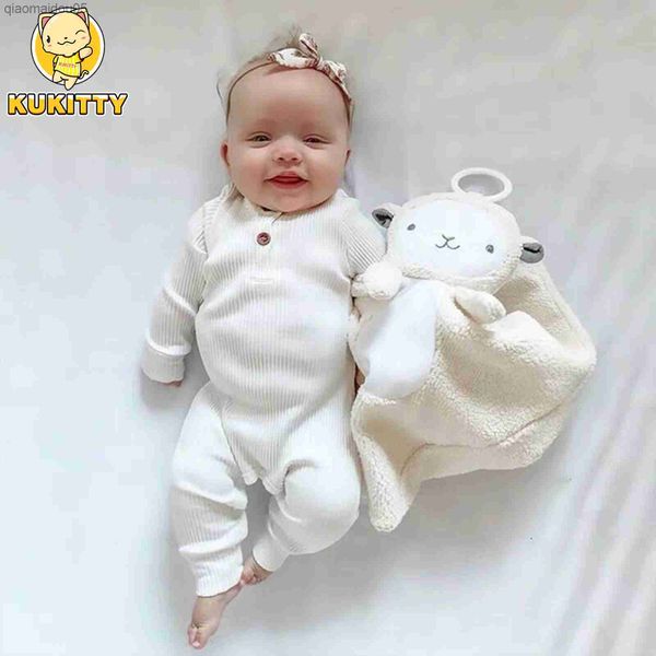 

fashion solid color baby boy and girl romper spring autumn clothes knitted long sleeve newborn infant jumpsuit sleepsuit l230712, Blue