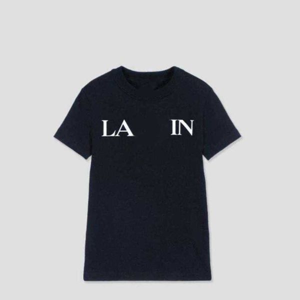 

designer lanvins t shirt fashion brand t-shirt women's spring and summer printed cotton men's short sleeve couple half sleeve loos, White;black