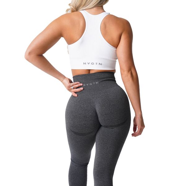 

women's tracksuits nvgtn speckled seamless lycra spandex leggings women soft workout tights fitness outfits yoga pants high waisted gym, Gray