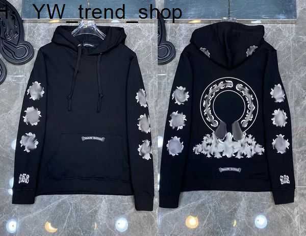 

fashion men's jackets designer zipper sweatshirts heart horseshoe cross print brand hoodies women romes coat casual pullover loose swea, Black