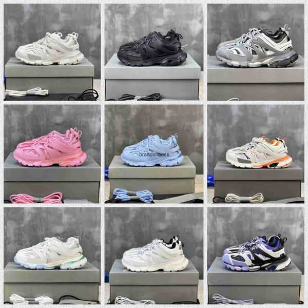 

balenciga 3.0 dad's shoe track outdoor thick sole spring led light elevates male and female lovers, Black