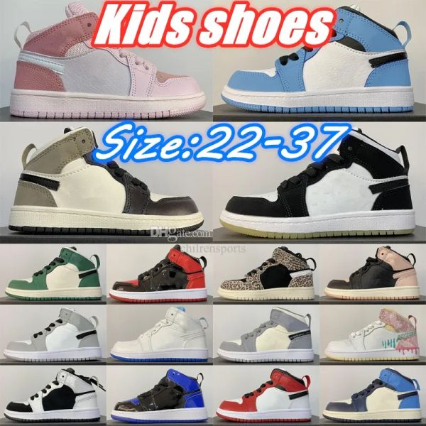 

toddlers jumpman 1s 1 kids shoes boys girls children black blue high sneakers trainers sneaker designer shoe toddler boy girl youth baby out