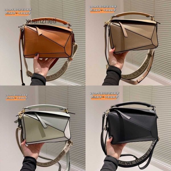 

puzzles loewsbag women bag 2023 classic bags embroidered designer shoulder straps spliced diamond large capacity han ksh8