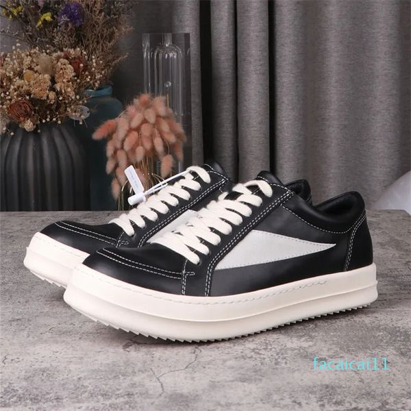 

women's casual shoes leather men's sneakers lace-up black design size 34-48