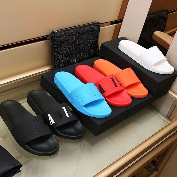 

fashion pool slide mens slippers womens poolslide ami designer shoes slipper black blue orange