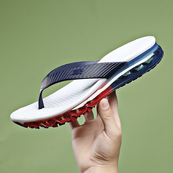 

slippers brand nonslip flip flops men summer beach fashion breathable casual outdoor 230724, Black