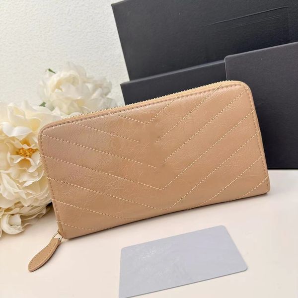 

lady ladies long wallet leather single zipper wallets women clutch classical coin purse card holder purse 5 colors, Red;black