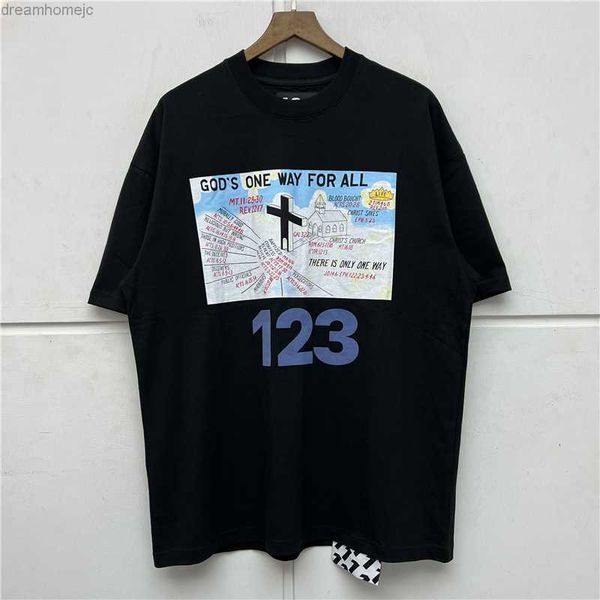 

summer god's one way for all oversized rrr123 t shirt men women high-quality vintage casual rrr 123 style tee men clothing, White;black