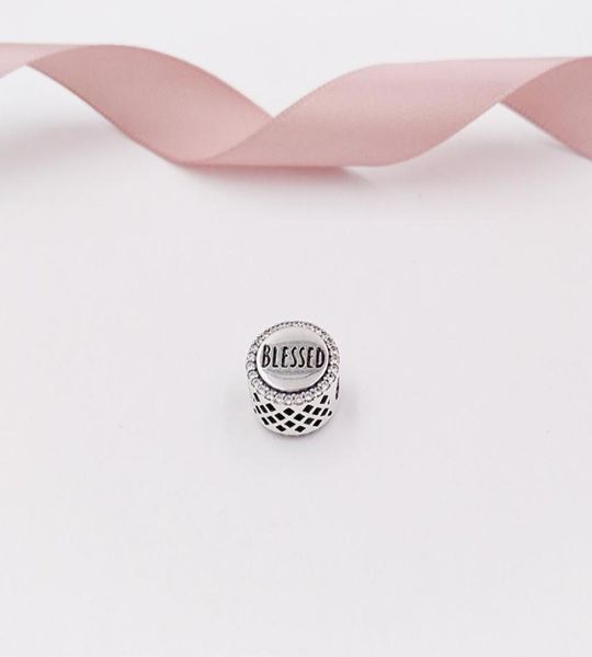 

andy jewel 925 sterling silver beads blessed silver charm with clear cubic zirconia charms fits european style jewelry bracelets &9517057, Black