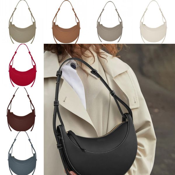 

shoulder bag women designer bag half moon tote crossbody bag fashion paris handbags baguette zip hobo purse smooth calf leather