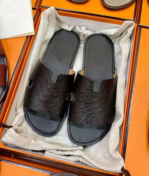 

2023 new fashion izmir sandals shoes paris beach casual walking luxury famous designers slippers summer boy slide gentleman sandal slides fl, Black