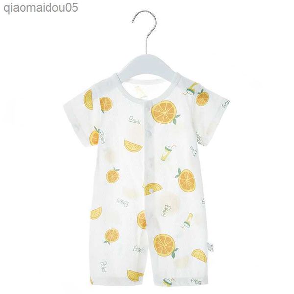 

0-12m baby romper babi girl outfit cotton clothing infant jumpsuit cartoon home wear pajamas newborn gift body suit summer 2022 l230712, Blue