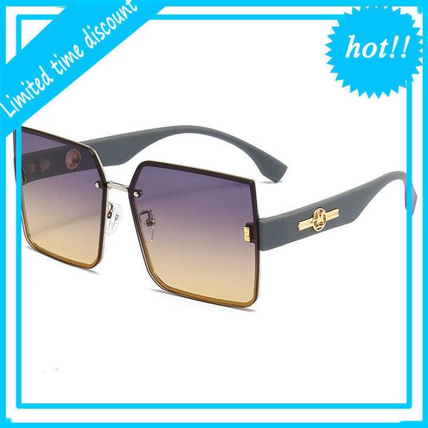 

designer brand vintage sunglasses 2330 new fashion sunglass polarized uv ristant women's light luxury style large frame plain eyeglass, White;black