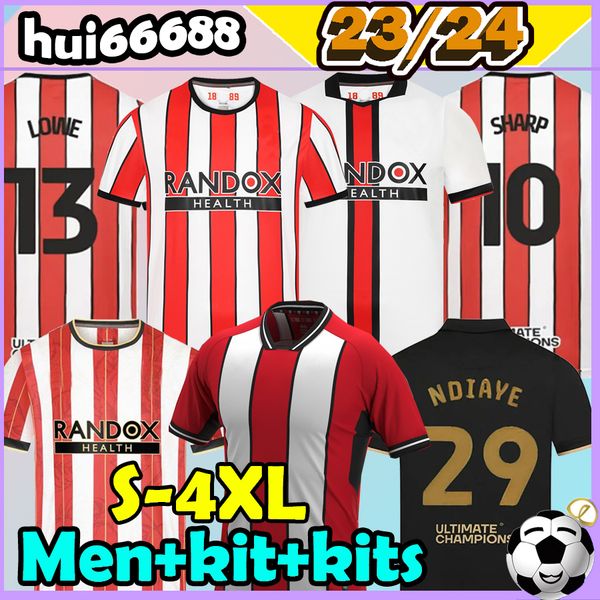 

23/24 sheffield promotion soccer jerseys limited edition 22/23/24 uniteds brewster berge mcburnie sharp mousset egan coulibaly brewster men, Black;yellow
