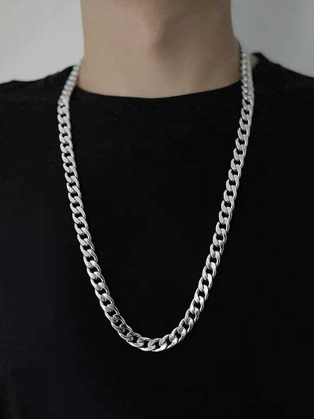 

men's accessories men's minimalist chain necklace for jewelry gift and party, Silver