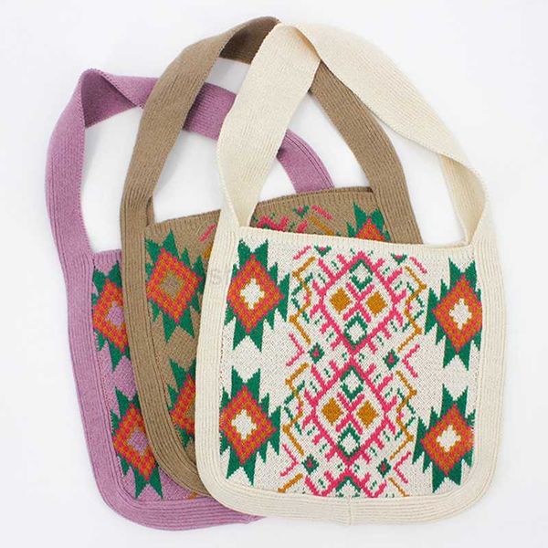 

totes knitting gypsy bohemian boho chic aztec pouch bag women crochet knit macrame ibiza tribal ethnic hippie daily slouchy hobo bagstylishd