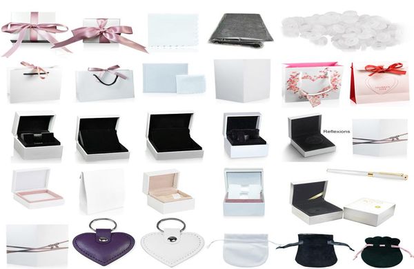 

fahmi box highquality charm ring earrings bracelet necklace jewelry protection box gift bag card accessories keychain pen7273348, Black;white