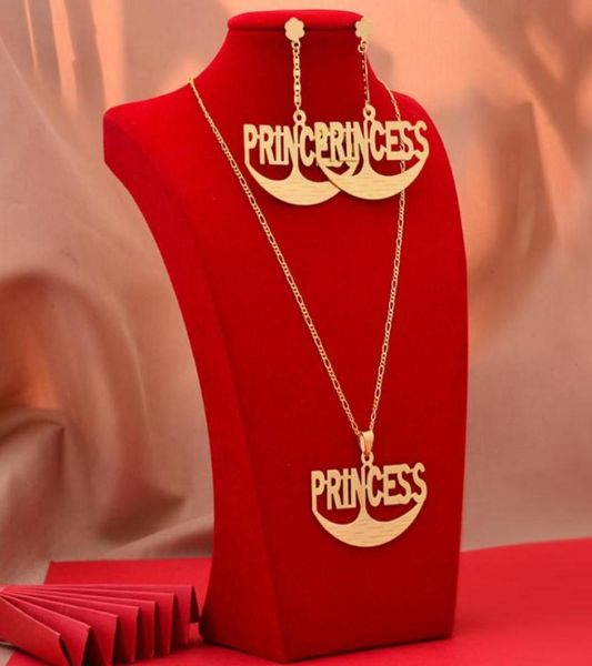 

earrings necklace dubai gold color letter pringces jewelry sets for women african wedding pendant jewellery set engagement gifts9861873, Silver