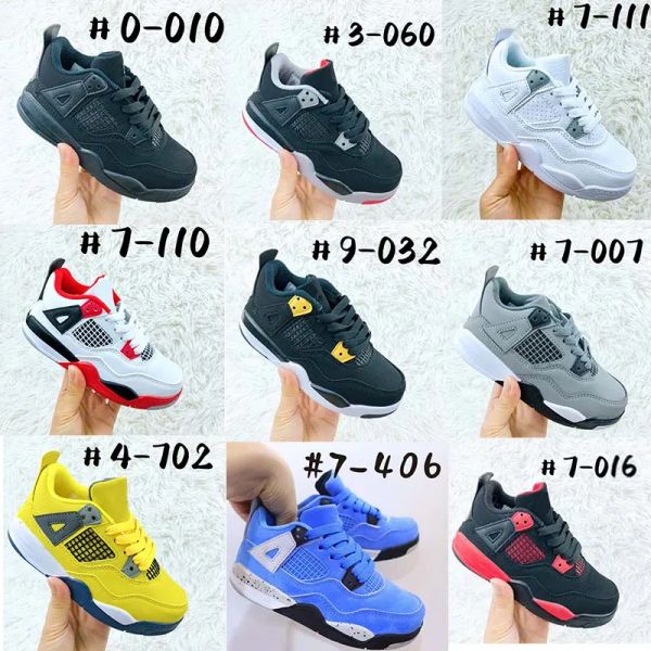

jumpman 4 kids basketball shoes retro black cat white grey toddler td 4s red chicago pink multicolor boys girls outdoor shoe baby sports ath