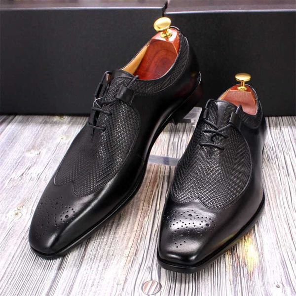 

dress shoes ladies high heels fashion classic luxury mens wingtip oxford shoes genuine wedding wedges, Black