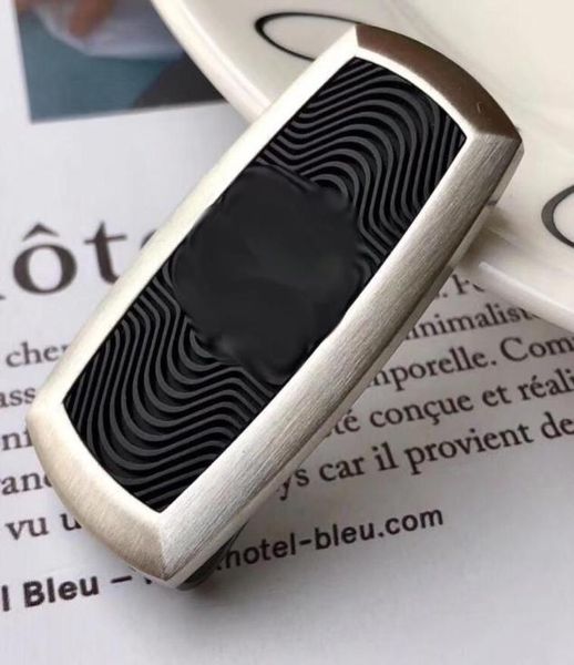 

fashion money clip stainless steel black rubber pattern moneyclips for men and women no have box2629870
