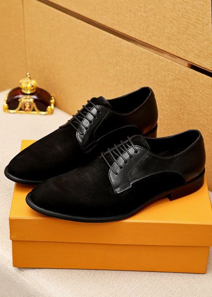 

2023 mens dress shoes bridegroom business wedding party shoes male brand designer lace up casual comfortable flats size 38-46, Black