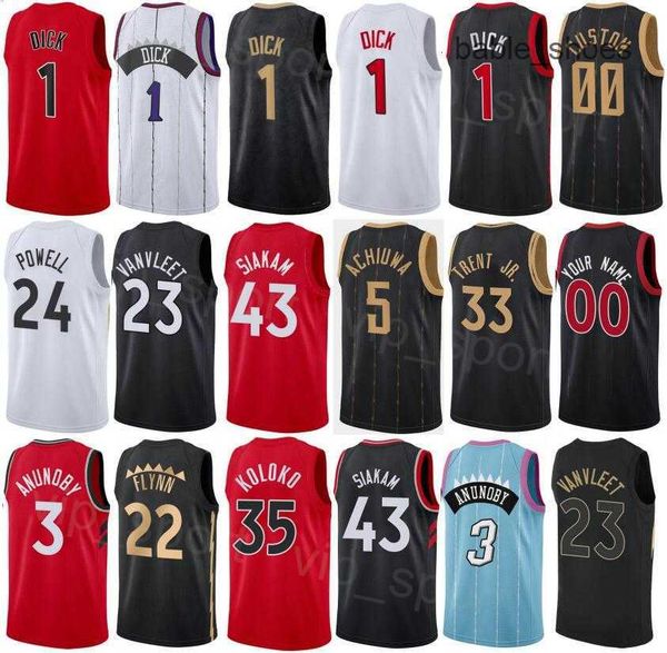 

printed city basketball gradey dick jerseys 1 scottie barnes 4 fred vanvleet 23 pascal siakam 43 precious achiuwa chris boucher malachi flyn